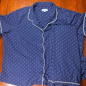 Pajamagrams 2 Piece Pajamas 3X Blue and White Polka